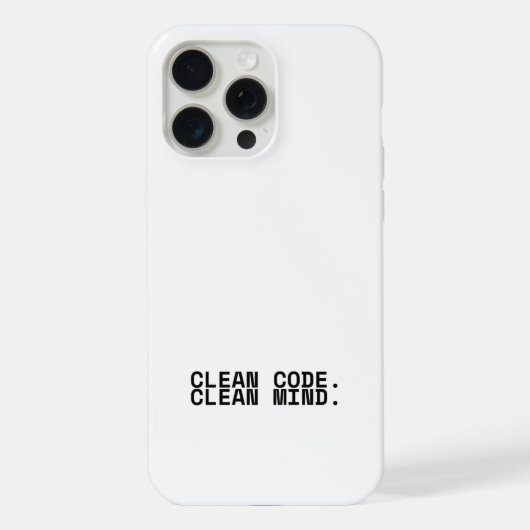 Clean Code Clean Mind Minimalist  iPhoneケース (裏面)