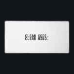 Clean Code Clean Mind Minimalist Tech Desk Mat デスクマット<br><div class="desc">Define your mental architecture. This premium,  expansive desk mat provides a high-contrast visual anchor,  reminding the lead operator that structured input leads to clear execution.</div>