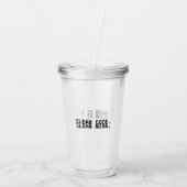 Clean Code Clean Mind Minimalist Technical Tumbler アクリルタンブラー (裏面)