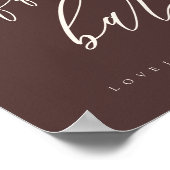 Clean Coffee Bar love brewing Wedding chocolate ポスター (角)