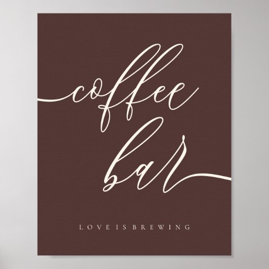 Clean Coffee Bar love brewing Wedding chocolate ポスター (正面)