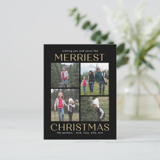 Clean Collage無地の Christmasはがき シーズンポストカード (スタンド正面)