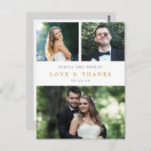 Clean Collage編集可能カラーサンキューポストカード ポストカード (正面/裏面)