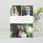 Clean Collage編集可能カラーフォトサンキューカード サンキューカード (スタンド正面)