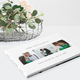 Clean Collage編集可能カラー結婚のゲストブック ゲストブック