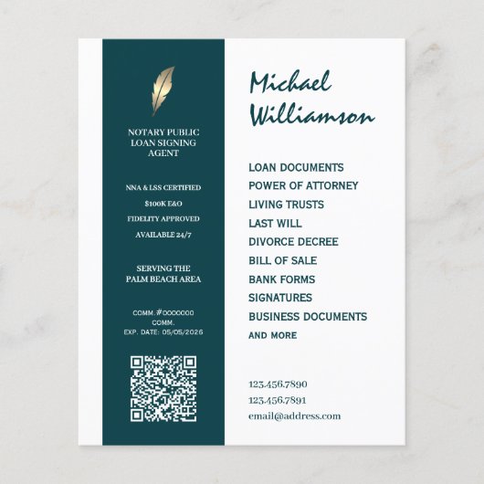 Clean corporate style notary チラシ (正面)