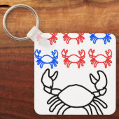 Clean Crab Zodiac Keychain – Sleek Cancer Symbol キーホルダー (正面)