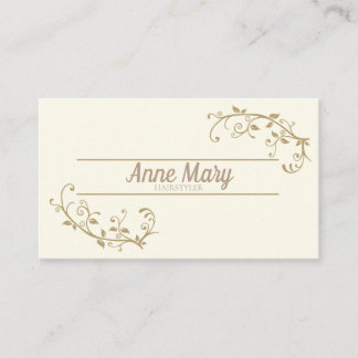 Clean Cream Color Business Card 名刺