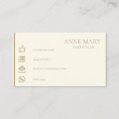 Clean Cream Color Business Card 名刺 (裏面)