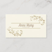 Clean Cream Color Business Card 名刺 (正面)