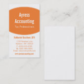 Clean Curves名刺、オレンジ 名刺 (正面/裏面)