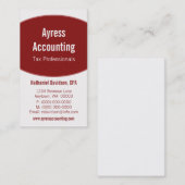 Clean Curves名刺、濃い赤 名刺 (正面/裏面)