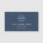 Clean Design Blue Textured Magnetic Business Card (正面)