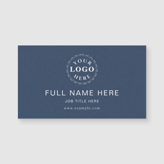 Clean Design Blue Textured Magnetic Business Card (正面)