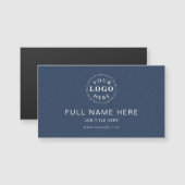 Clean Design Blue Textured Magnetic Business Card (正面/裏面)