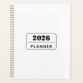 Clean Design Custom Text Modern Organizer Planner プランナー手帳 (正面)