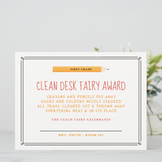 Clean Desk Feary Award 招待状 (スタンド正面)