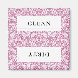 CLEAN DIRTY ピンク フローラル ディッシュウォッシャーマグネット マグネット