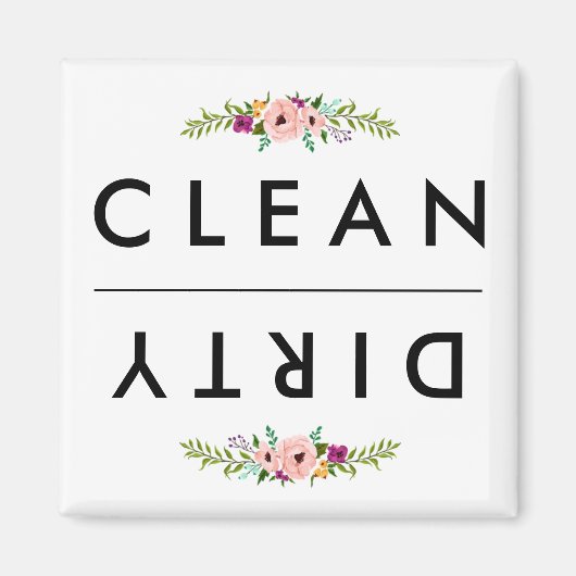 CLEAN / DIRTY 食洗機マグネット マグネット (正面)