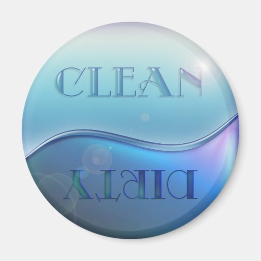 Clean Dirty Soap Dishwasher Magnet マグネット (正面)