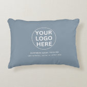 Clean Dusty Blue lビジネスロゴプロモーション アクセントクッション (正面)