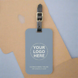 Clean Dusty Blue lビジネスロゴプロモーション ラゲッジタグ