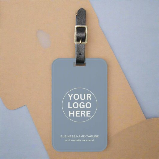 Clean Dusty Blue lビジネスロゴプロモーション ラゲッジタグ