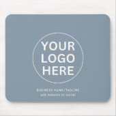 Clean Dusty Blue lプロフェッショナル・ビジネス・ロゴ マウスパッド (正面)