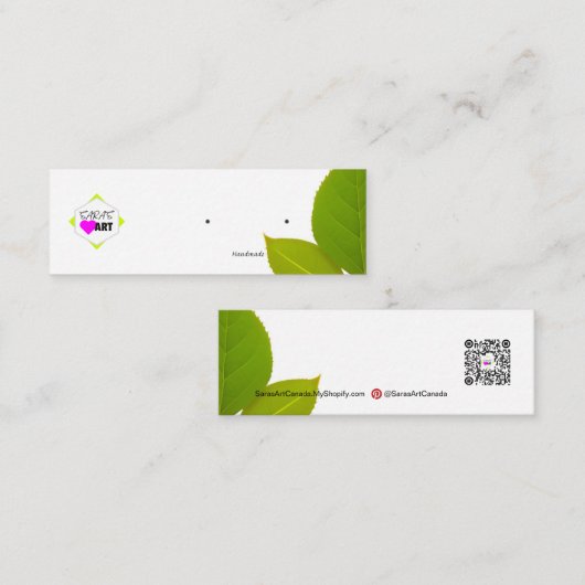 Clean Earringディスプレイカード スキニー名刺 (正面/裏面)