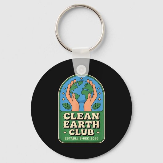 Clean earth club - エコキッズ環境バッジ キーホルダー (正面)