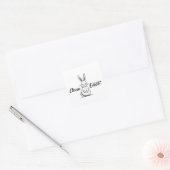 Clean Easter – Minimal Bunny Design - Autocolante スクエアシール (封筒)