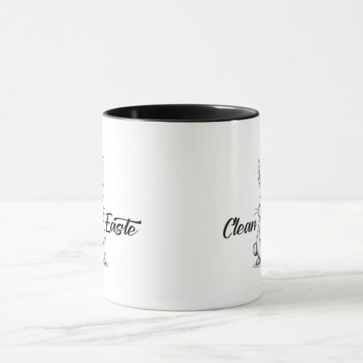 Clean Easter – Minimal Bunny Design - caneca マグカップ (中央)
