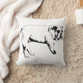 Clean-Edge Bulldog Pillow クッション (ブランケット)