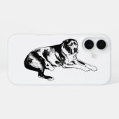 Clean Edge Loyalty – ベクター犬ケース iPhone 16ケース (裏面横)