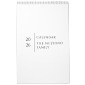 Clean Elegant Layout カレンダー (カバー)
