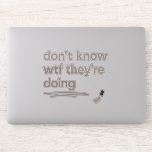 Clean Girl Chaos – Skincare Delulu Vibes Quote シール (コンピューター)