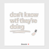 Clean Girl Chaos – Skincare Delulu Vibes Quote シール (シート)