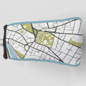 CLEAN HARVARD UNIVERSITYマサチューセッツ州概要地図 ゴルフヘッドカバー (正面)