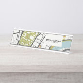 CLEAN HARVARD UNIVERSITYマサチューセッツ州概要地図 デスクネームプレート (正面)