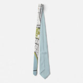 CLEAN HARVARD UNIVERSITYマサチューセッツ州概要地図 ネクタイ (裏面)