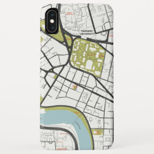 CLEAN HARVARD UNIVERSITYマサチューセッツ州概要地図 iPhone XS MAXケース