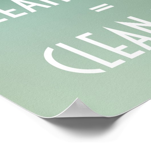 Clean Home Equals Clean Mind Clean Poster ポスター (角)