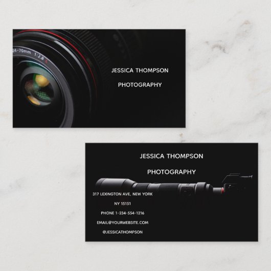 Clean Layout Horizontal Freelance Wedding Videogra 名刺 (正面/裏面)
