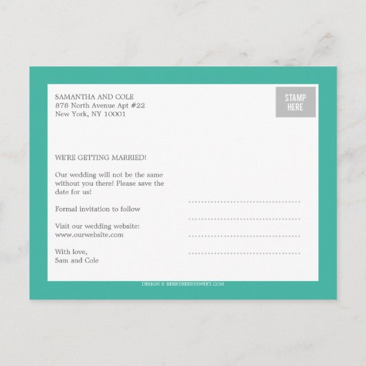 Clean Look日付カードの保存 案内ポストカード (裏面)