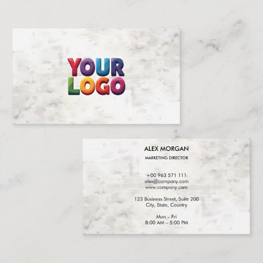 Clean Minimal | Custom Logo | 5-Minute Edit 名刺 (正面/裏面)