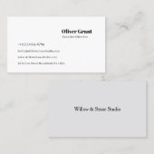Clean Minimalist Business Card 名刺 (正面/裏面)