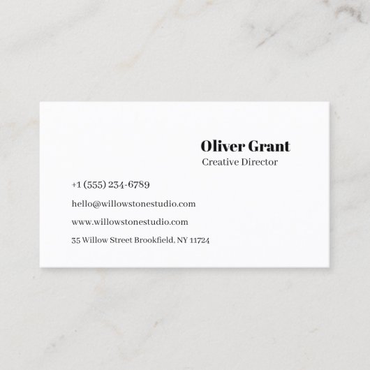 Clean Minimalist Business Card 名刺 (正面)