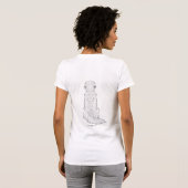 Clean Minimalist Golden Retriever Line Art  Tシャツ (裏面フル)