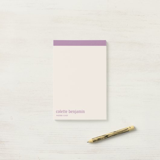 Clean Minimalist Lavender Purple & Pale Peach ポストイット (デスク上)