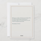 Clean & Minimalist Merry Christmas シーズンカード (裏面)